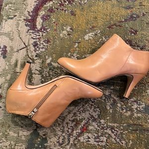 Soft leather heeled bootie by Vince Camuto.